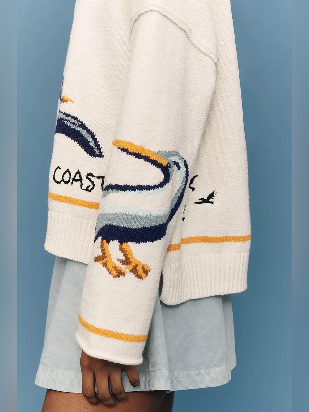 SOLD OUT Pilcro Lost Coast Long-Sleeve Crew-Neck Sweater Size S - Picture 2 of 5
